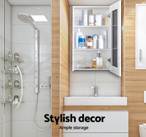 Cefito Mirror Cabinet Bathroom Shaving Vanity Wall Storage Medicine White 9350062160770