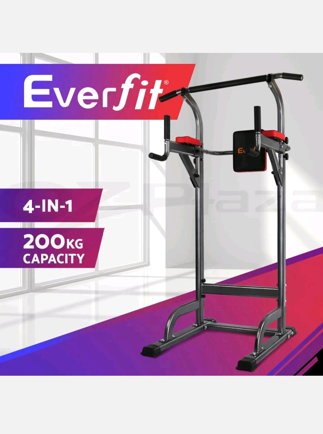 Everfit Weight Bench Chip Up Tower Bench Press Gym Equipment Fitness Bench