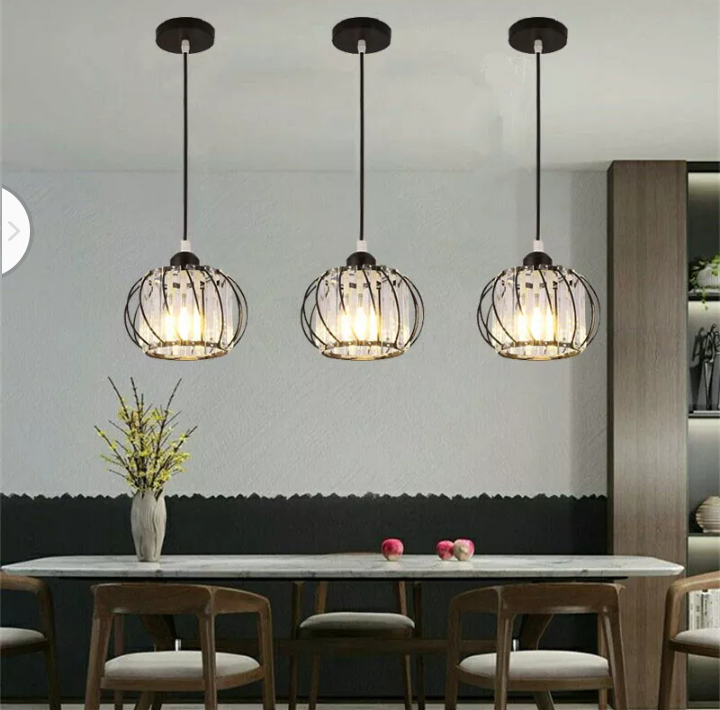 3X Crystal Kitchen Pendant Light Bar Ceiling Lights Dining Room Chandelier Light - Bright Tech Home