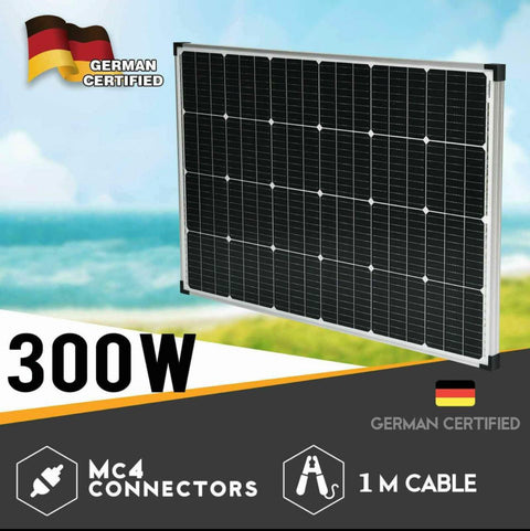 300W 12V Mono Solar Panel Caravan Home Off Gird Battery Charging Power 300 Watt