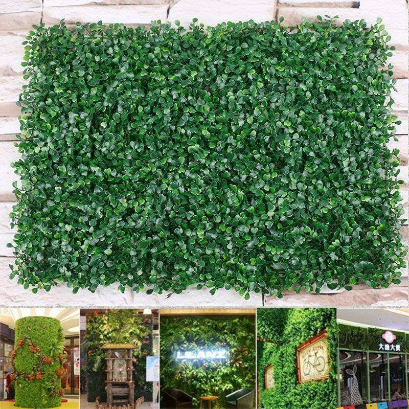 10x Artificial Plant Walls Grass Foliage Hedge Mat Greenery Panels Fence - Bright Tech Home