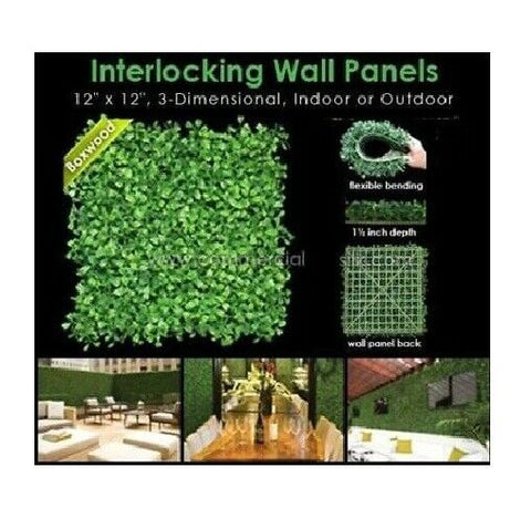 10x Artificial Plant Walls Grass Foliage Hedge Mat Greenery Panels Fence - Bright Tech Home