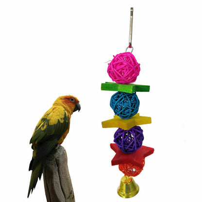 10X Parrot Hanging Swing Bird Toy Harness Cage Ladder Parakeet Cockatiel Hammock - Bright Tech Home