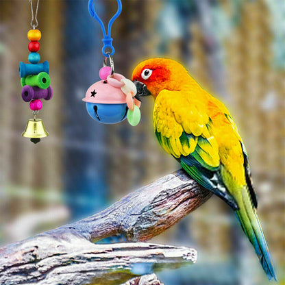 10X Parrot Hanging Swing Bird Toy Harness Cage Ladder Parakeet Cockatiel Hammock - Bright Tech Home