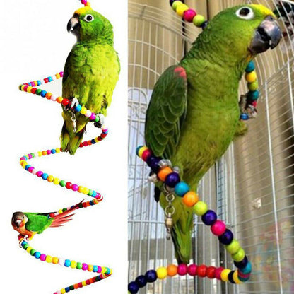 10X Parrot Hanging Swing Bird Toy Harness Cage Ladder Parakeet Cockatiel Hammock - Bright Tech Home