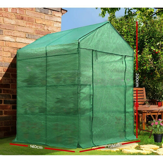 Greenhouse Green House Tunnel 2MX1.55M Garden Shed Storage Plant - Bright Tech Home