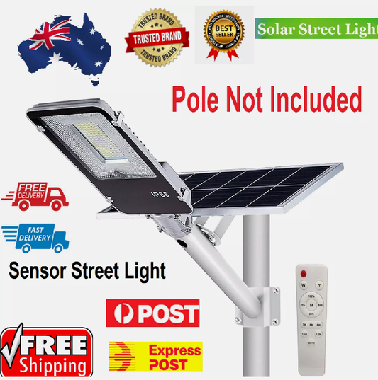 150w solar led street light & remote waterproof outdoor flood garden street lamp - Bright Tech Home