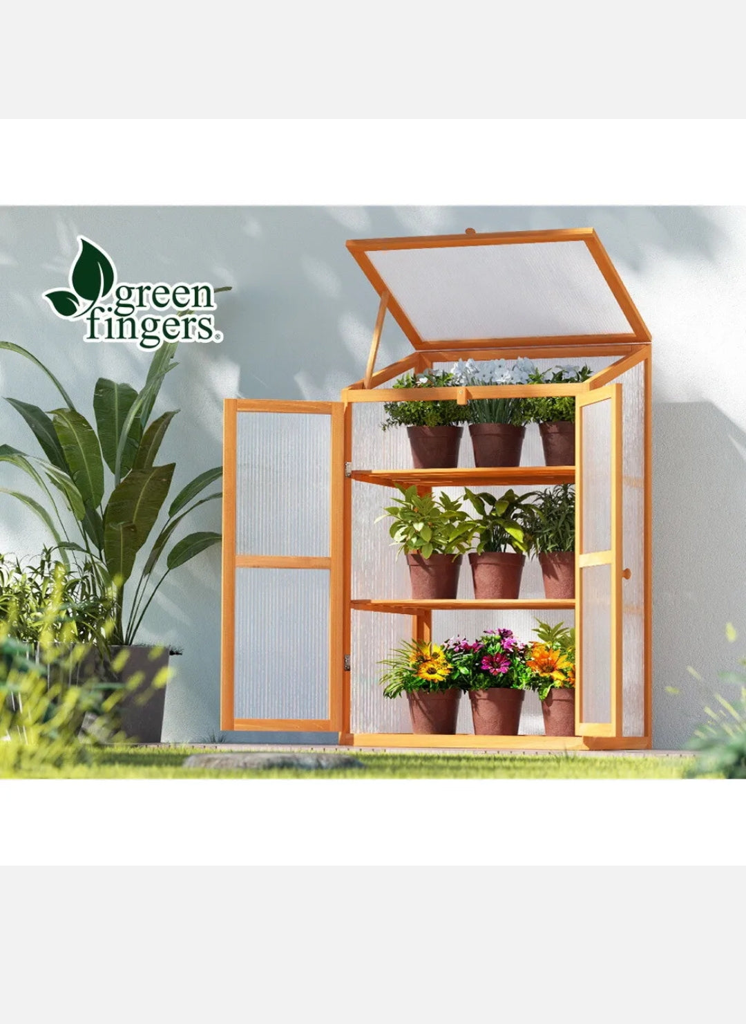 Greenfingers Greenhouse Green House Garden Bed Raised Wooden Planter Box