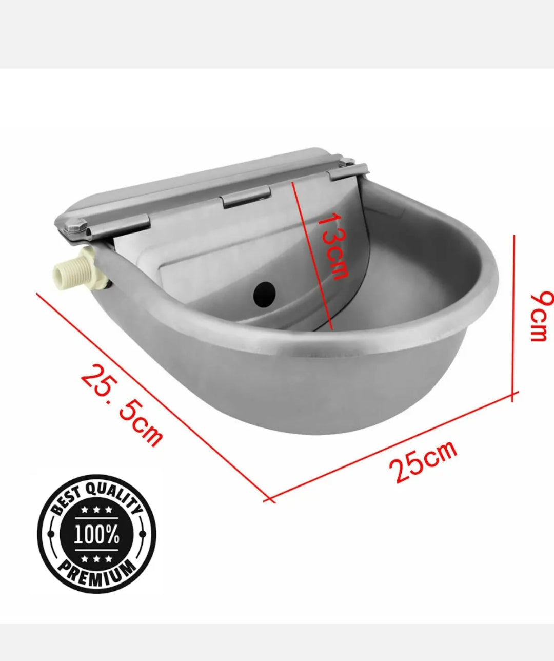 Stainless Pipe Water Trough Bowl Auto Drinking For Dog Horse Chicken Auto Fill