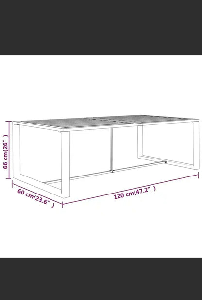 Outdoor Dining Table Anthracite Aluminium Garden Patio Table Furniture vidaXL