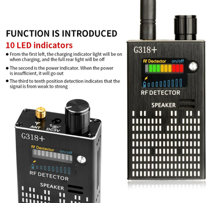 Anti-Spy Bug RF Camera Signal Detector for GSM Listening Device GPS