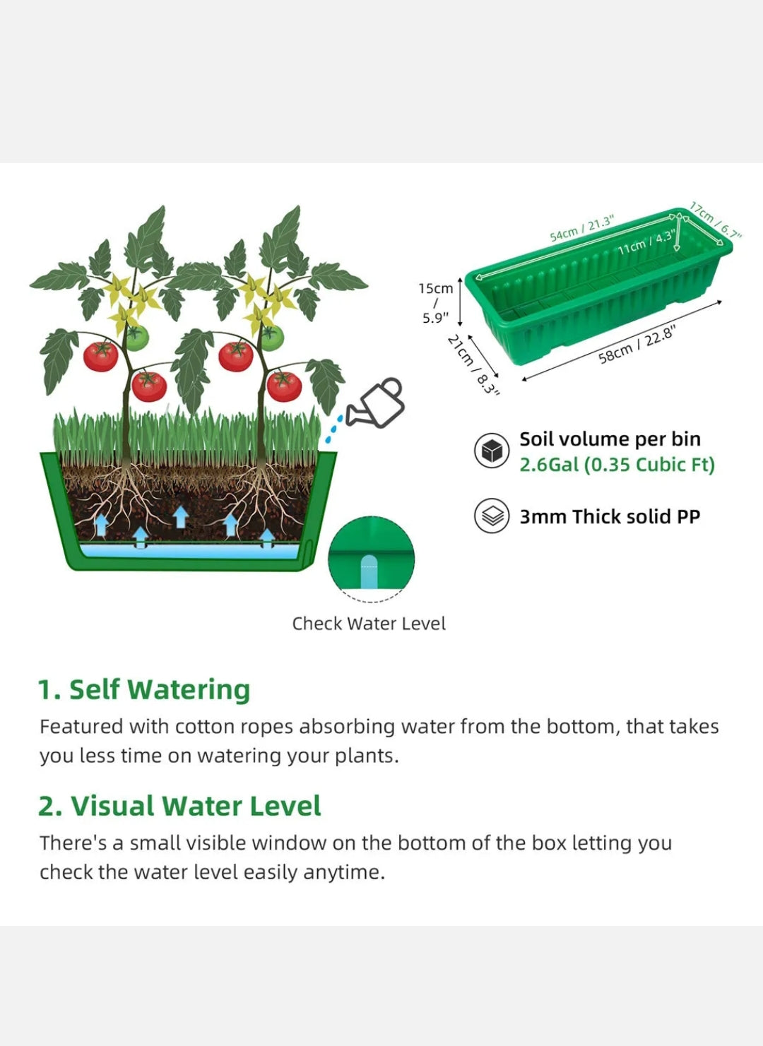 5Tier Food Safe Planter Box Removable Ladder Raised Garden Bed f/ Herb Vegetable