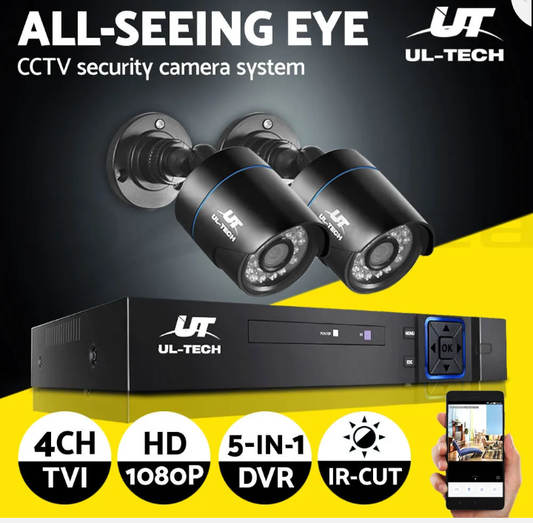 UL-tech CCTV Camera Home Security System DVR 1080P HD Camera Set Outdoor IP Kit