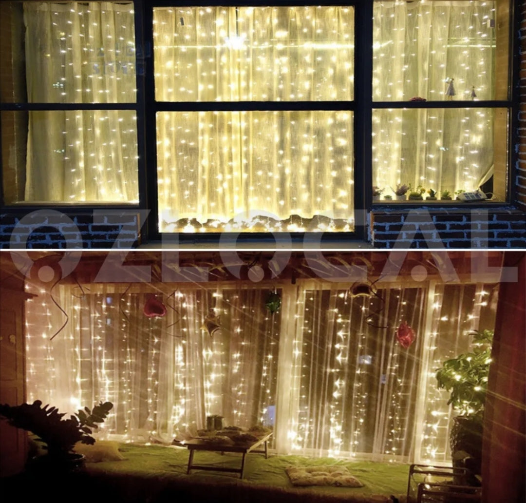 300/600 Led Curtain Fairy Lights Wedding Indoor Outdoor Christmas Garden Party - Bright Tech Home