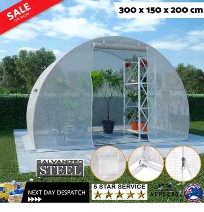 Outdoor Greenhouse Garden Flower Plant Vegetable House Galvanised  Steel Frame