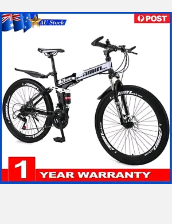 Unisex Adult Mountain Bike Full Suspension 26" 21 Speed MTB Folding Bicycle AU1