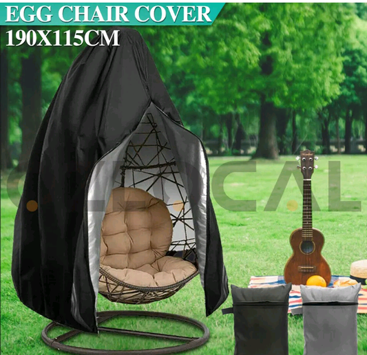 Hanging Swing Egg Chair Cover Furniture Garden Rattan Outdoor Rain Waterproof - Bright Tech Home