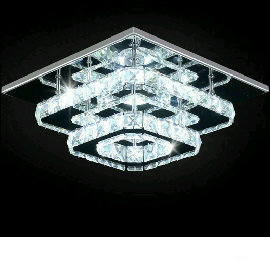 NEW 36W Crystal  LED Ceiling lights chandelier Bilayer Flush Mount Light Fixture