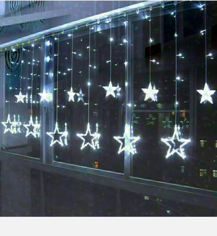 LED Twinkle Star Fairy String Lights Curtain Window Festival Party Weding Deco F