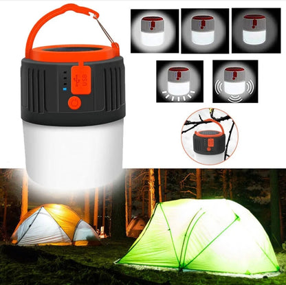 Portable Solar Camping Light LED Tent Light Outdoor Lantern Power Bank 5 Modes