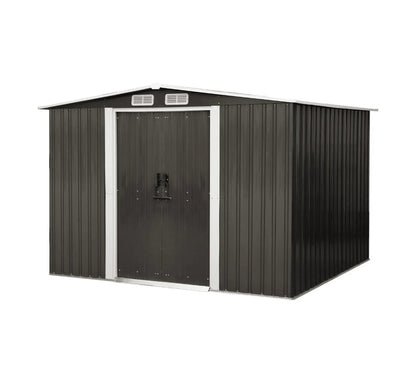 Livsip Garden Shed Outdoor Storage Sheds 2.57x2.05M Workshop Cabin Metal House