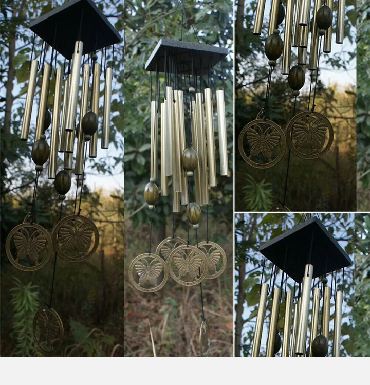 Large Wind Chimes Bell Stainless Butterfly 12 Tube Outdoor Windchime Garden Yard - Bright Tech Home