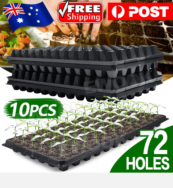 10x 72 Hole Plant Seed Grow Box Insert Propagation Nursery Seedling Starter Tray - Bright Tech Home