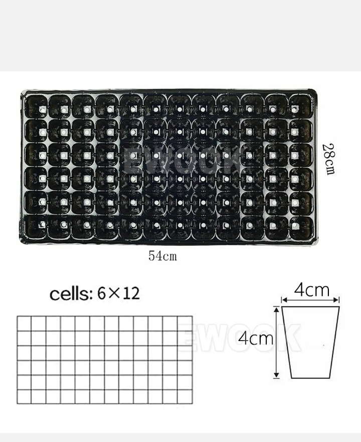 10x 72 Hole Plant Seed Grow Box Insert Propagation Nursery Seedling Starter Tray - Bright Tech Home