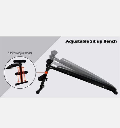 Adjustable Sit Up Bench - Crunch Fitness Exercise Press Home Gym Equipmente