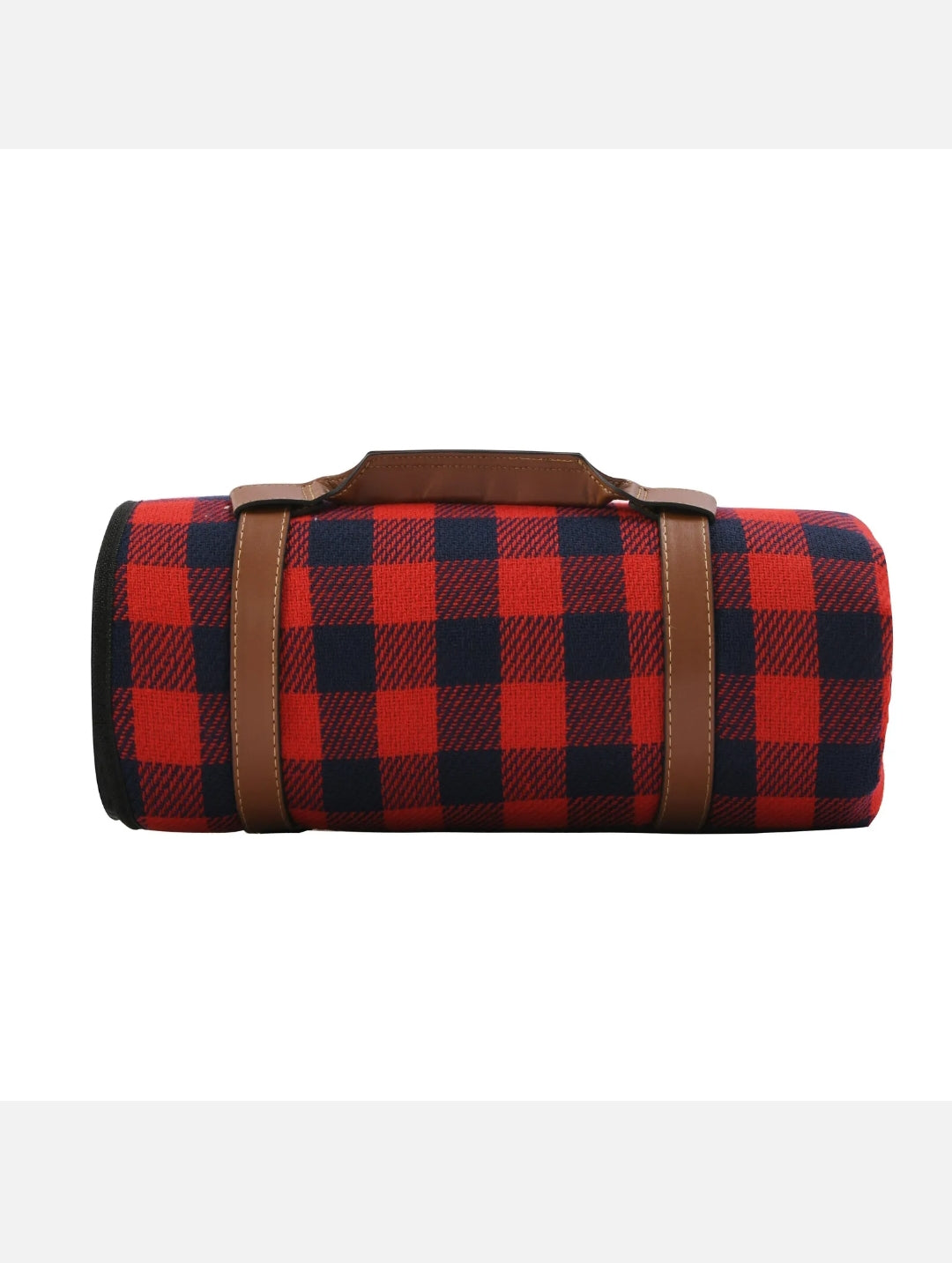 Vibes Hunter Waterproof Picnic Rug Red & Navy Gingham 50x200cm