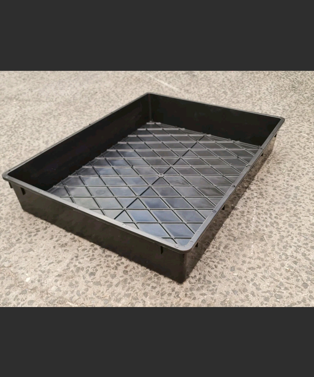 Garden Black Plastic Rectangle Plant Seed Seedling Propagation Large Hydro Tray