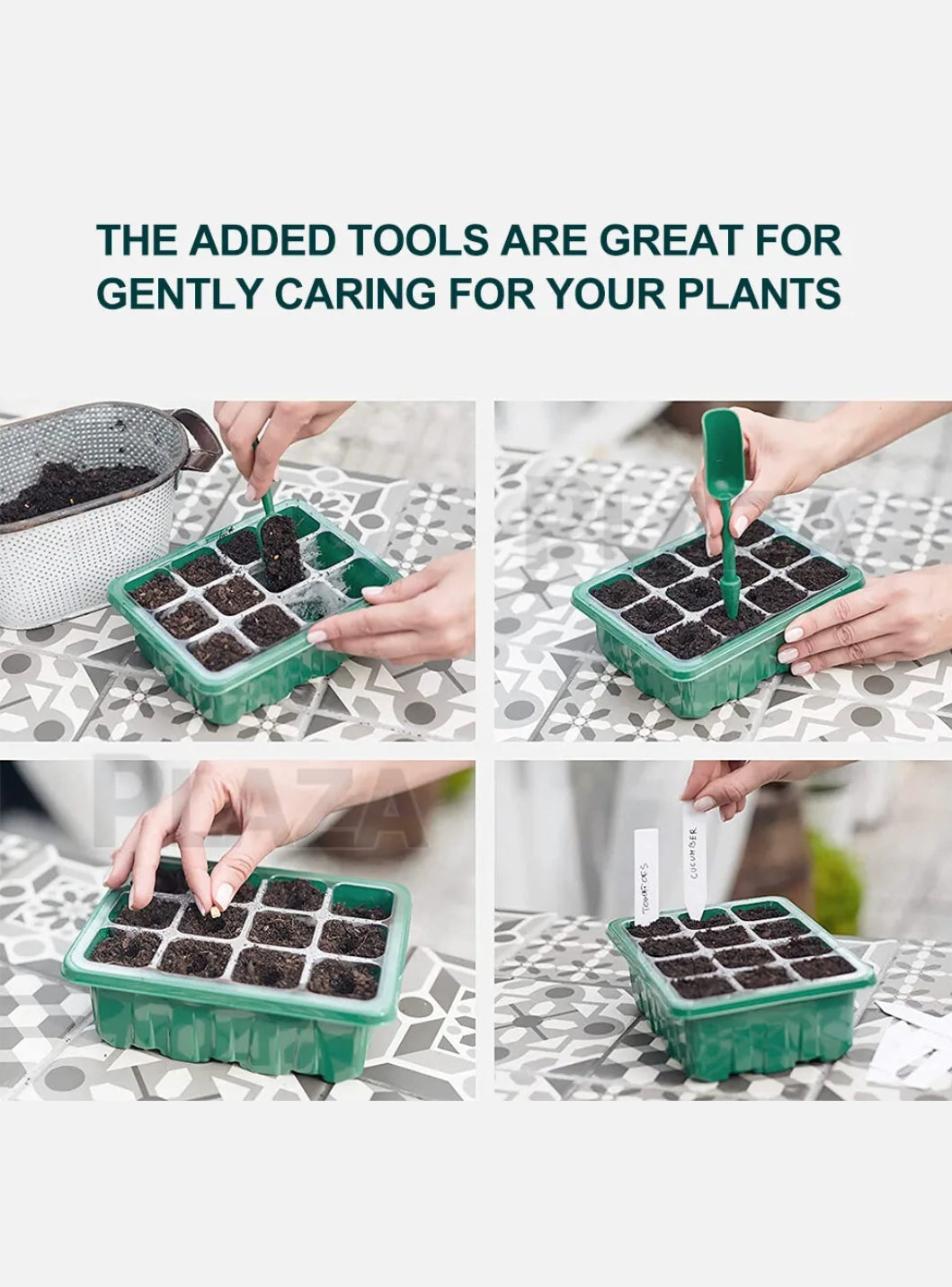 10 Plant Seeds Grow Box Propagation Nursery Garden Seedling Starter Tray 12 hole