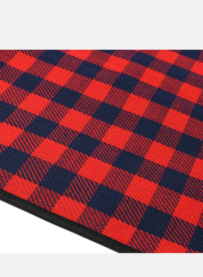 Vibes Hunter Waterproof Picnic Rug Red & Navy Gingham 50x200cm