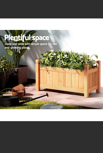 Greenfingers Garden Bed Raised Wooden Planter Box Vegetables 60x30x33cm