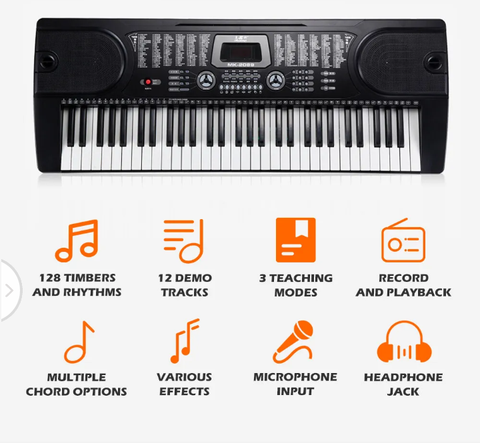 Alpha 61 Keys Digital Piano Keyboard Electronic Electric Keyboards+Stand+AU Plug