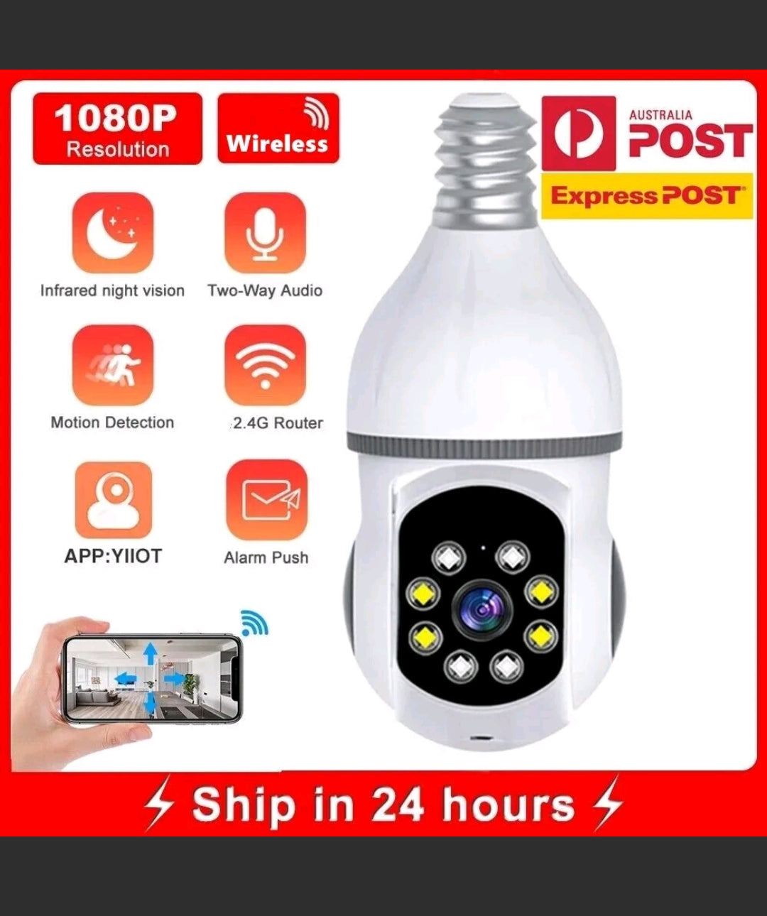 Full HD 1080P Wireless Wifi IP Camera intercom App Home Security Object Tracking