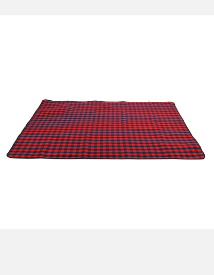 Vibes Hunter Waterproof Picnic Rug Red & Navy Gingham 50x200cm