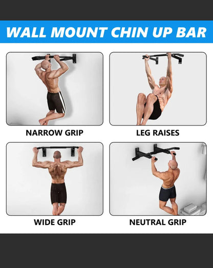 Wall Mounted Pull Up Bar Men Woman Workout Chin UP Fitness Strength Training ABS