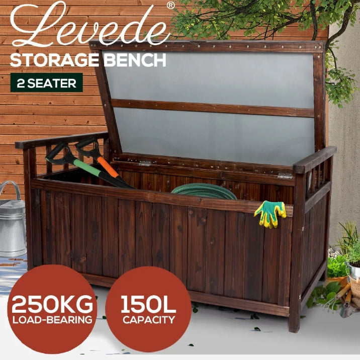 Levede Outdoor Storage Box Garden Bench Tool Toy Chest Furniture Container Shed