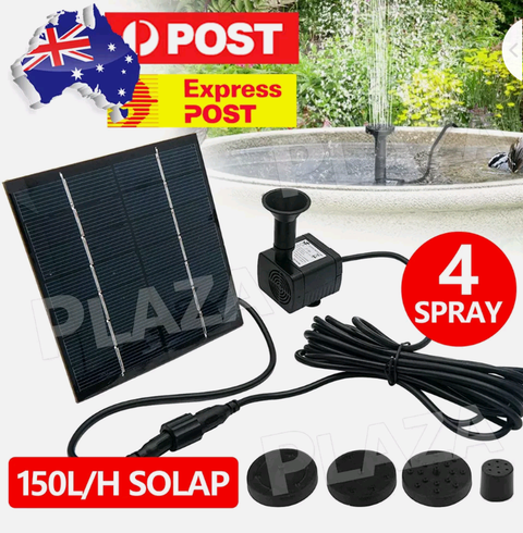 Solar  Power Fountain Submersible Water Pump Garden Pond Pool Feature Kit Panel