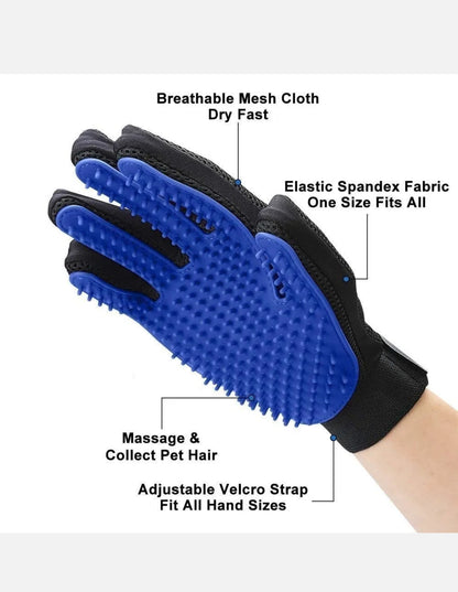 PET DOG CAT GROOMING MAGIC CLEANING GLOVE HAIR AND DIRT REMOVER BRUSH DESHEDDING