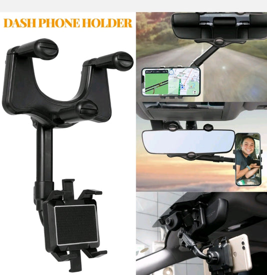 360° Rotation Car Truck Phone Holder Rearview Mirror Mount For Mobile Phone GPS - Bright Tech Home