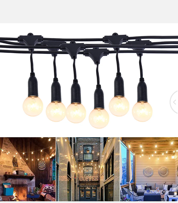 24PCS Festoon Bulb String Lights Kit Wedding Party Outdoor Fairy Vintage 20M - Bright Tech Home