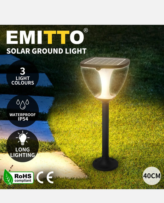 EMITTO Solar Lawn Light Garden Outdoor Night Lights Decor Sensor Security 40cm