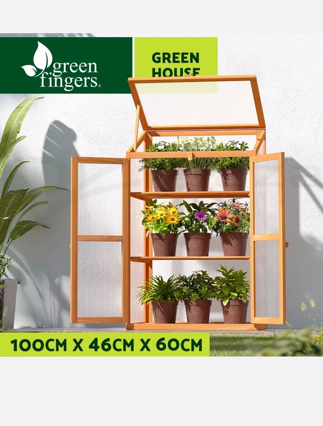 Greenfingers Greenhouse Green House Garden Bed Raised Wooden Planter Box