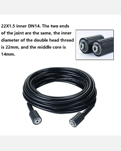 49ft Replacement Car High Pressure Washer Hose M22 Connector Water Cleaning Pipe