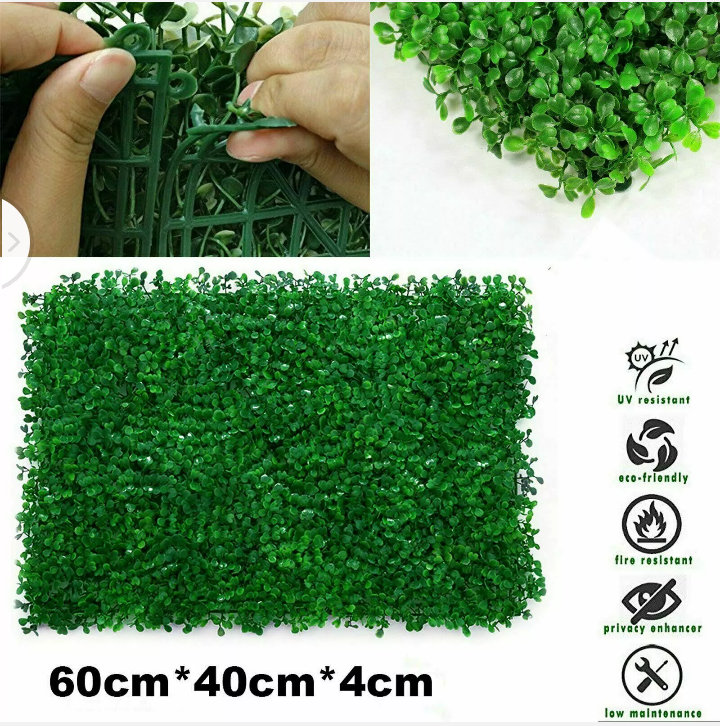 10 Artificial Plant Wall Panels Grass Hedge Fake Vertical Garden Ivy Mat Foliage - Bright Tech Home