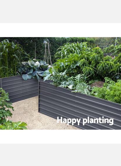 Greenfingers Garden Bed Galvanised Steel Raised Planter 320 x 80 x 77cm