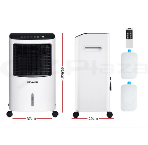 Devanti Evaporative Air Cooler Conditioner Portable Cooling Fan Humidifier 8L