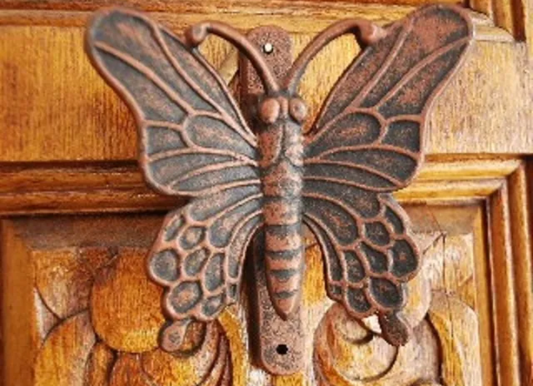 Cast Iron Antique  Style Butterfly Door Knocker